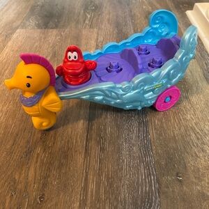Fisher Price Little People Little Mermaid Ariel's Musical Carriage as is. Works